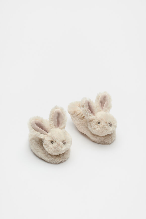 Some Bunny Loves You Booties  Beige  hi-res