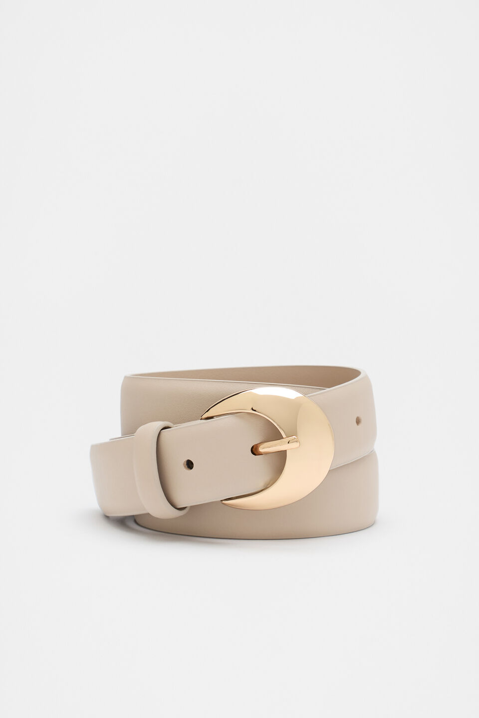 Dove Circle Buckle Belt  Cookie