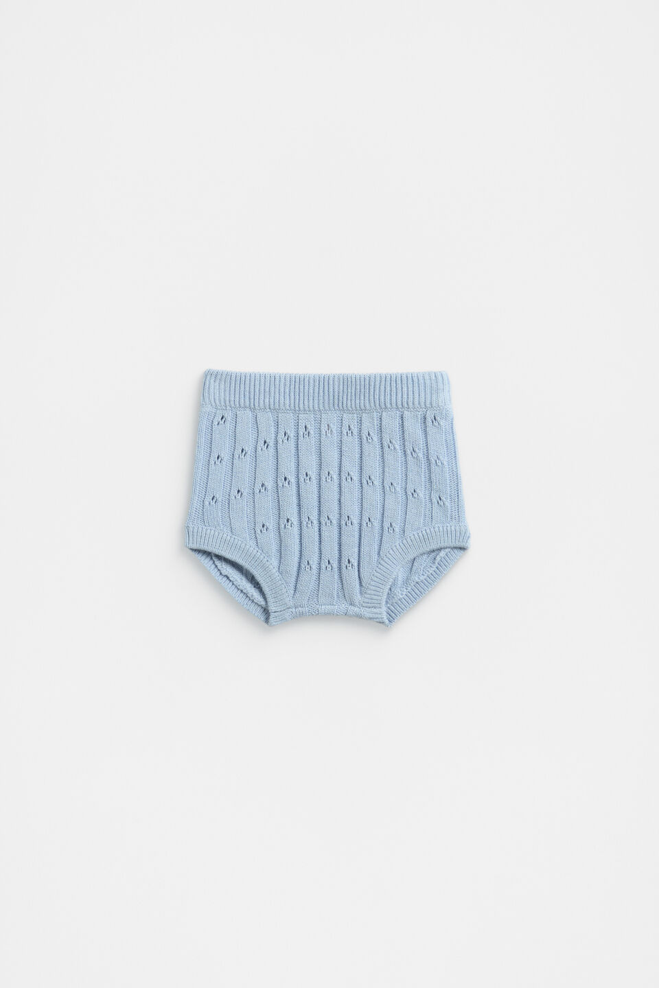 Pointelle Knit Bloomer  Pale Blue