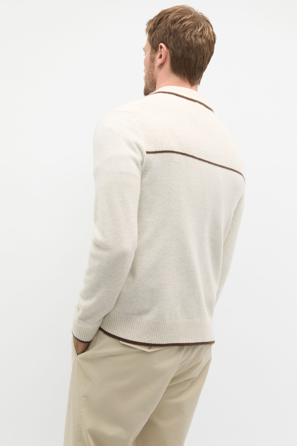 Textured Cardigan  Cool Stone Marle