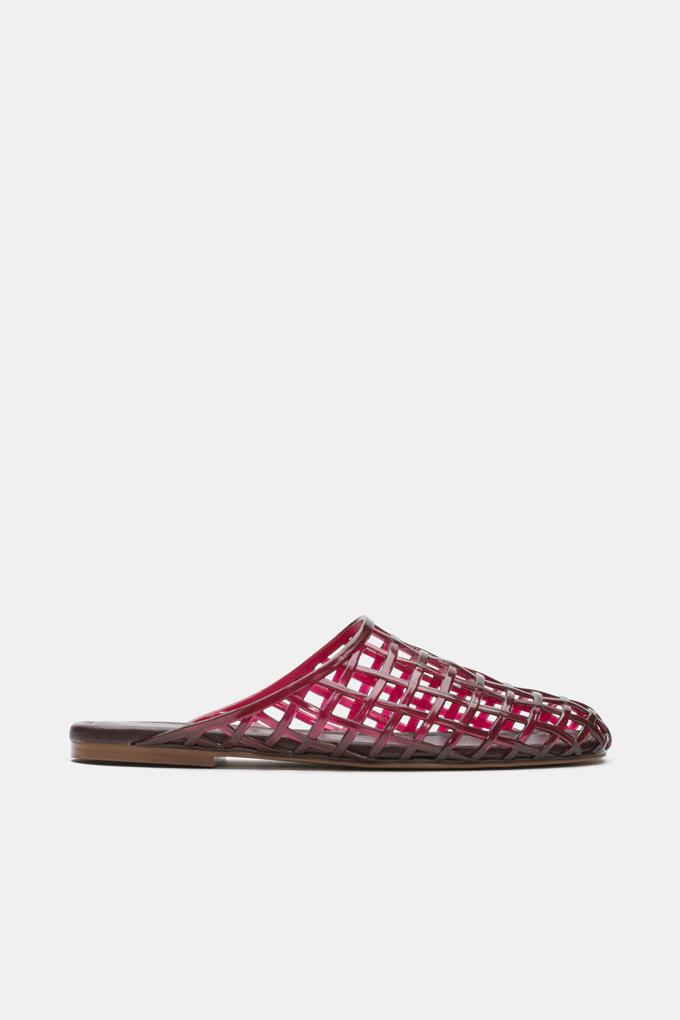 Caged Jelly Mule  Dark Plum