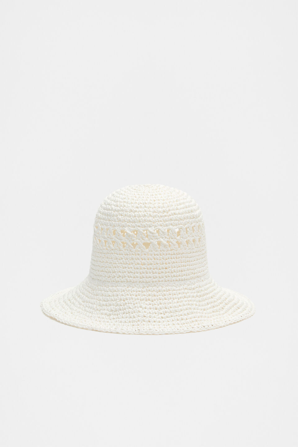 Woven Bucket Hat  White