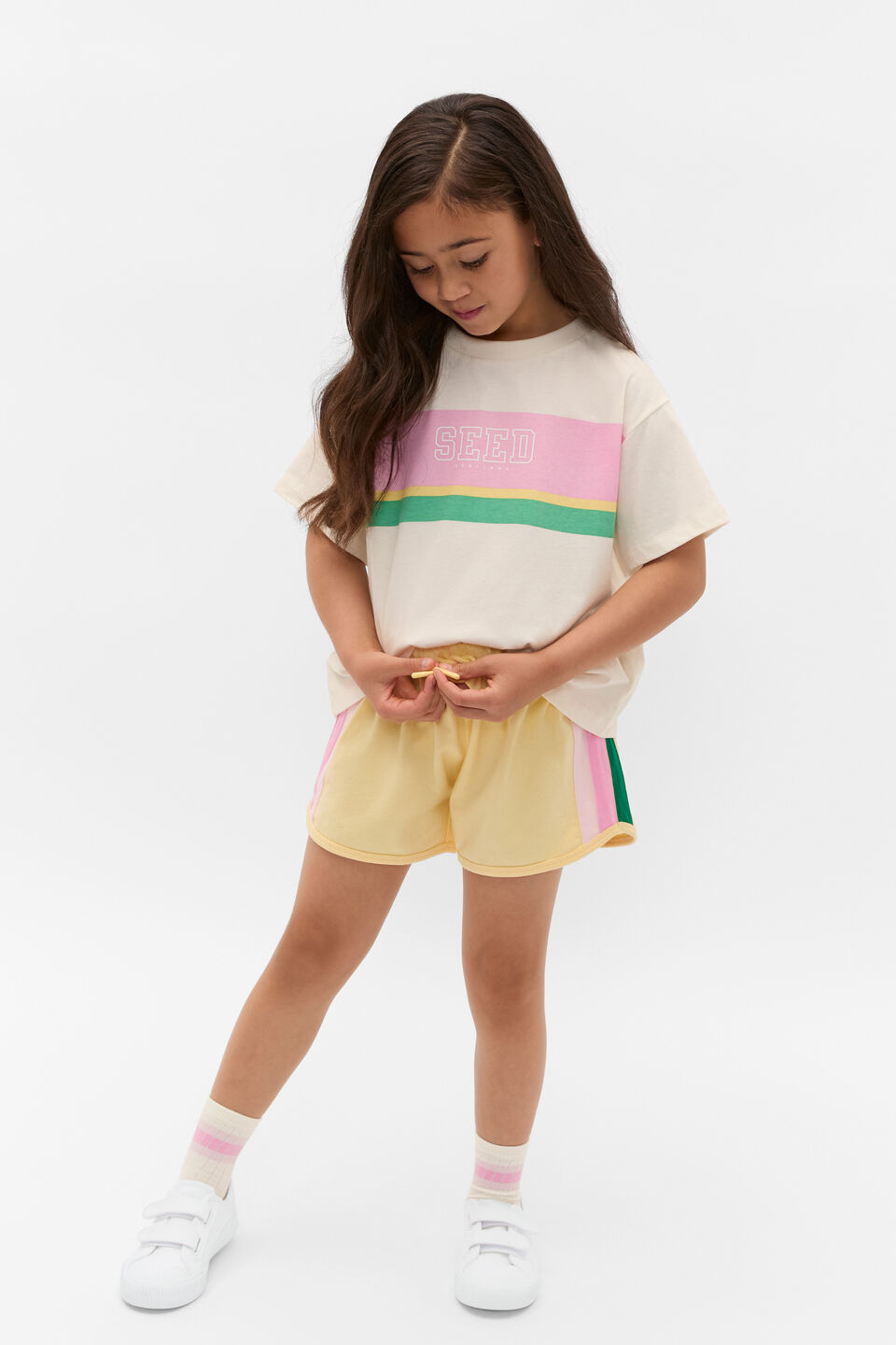 Sporty Logo Tee  Classic Cream