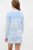 Stripe Knit Cardigan  Cloud Blue  hi-res