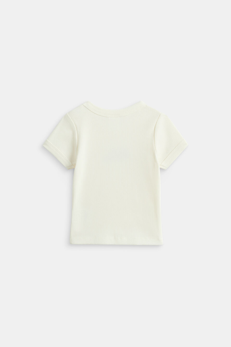 Rib Logo Tee  Classic Cream