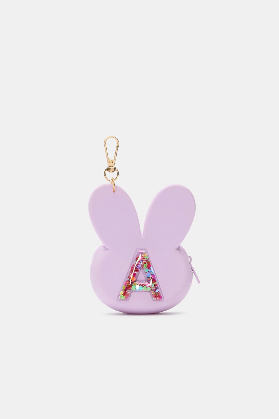 Bunny Silicone Initial Keyring  A