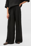 Textured Satin Gathered Pant  Black  hi-res