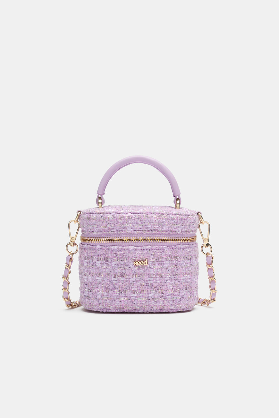 Mini Tweed Vanity Bag  Lavender