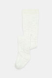 Baby Heart Jacquard Tights  Vanilla  hi-res