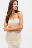 Crinkled Satin Lace Square Neck Cami  Coconut Cream  hi-res
