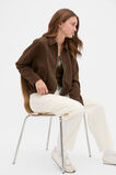 Faux Suede Jacket  Chocolate  hi-res