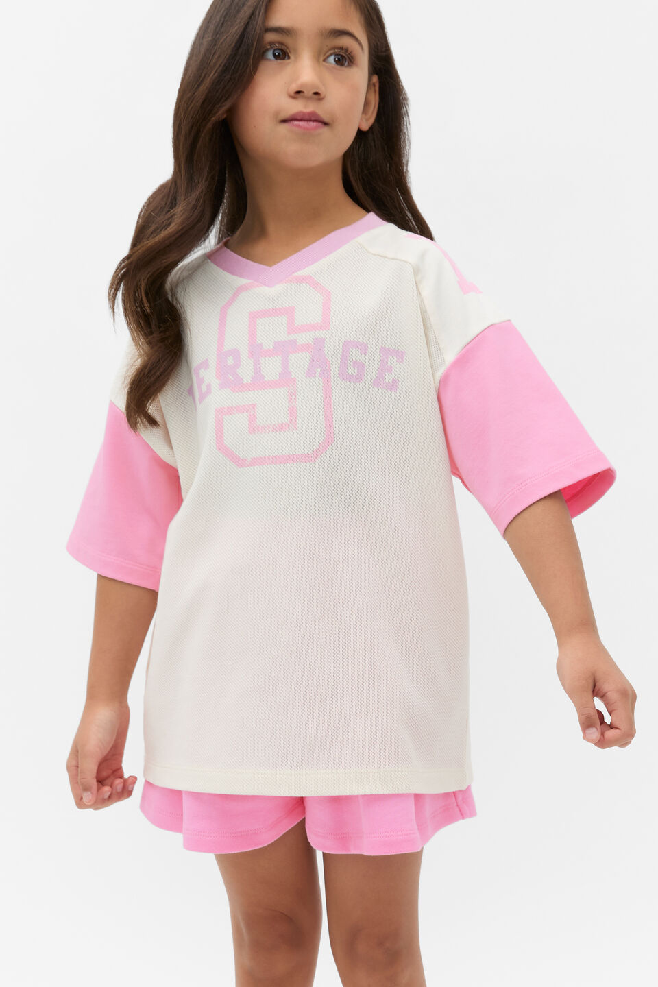 Sporty Mesh Tee  Classic Cream