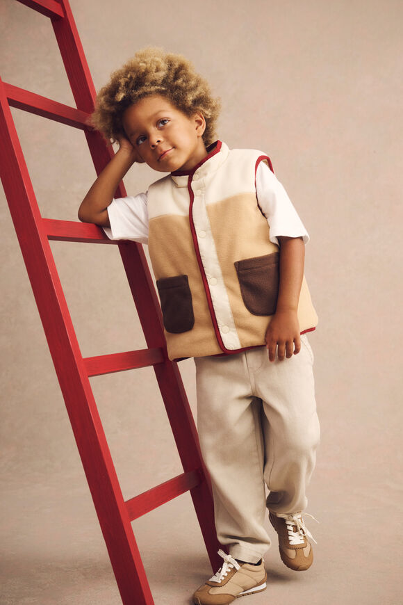 Polar Fleece Reversible Vest  Moonstone  hi-res