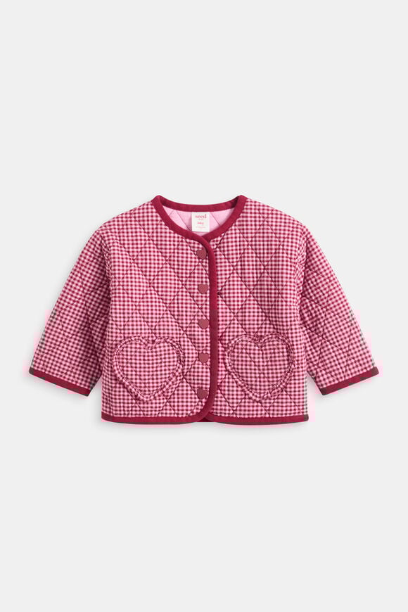Gingham Jacket  Dark Cherry  hi-res