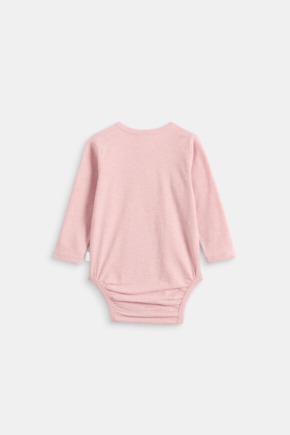 Croissant Bow Bodysuit  Blush Pink Marle  hi-res