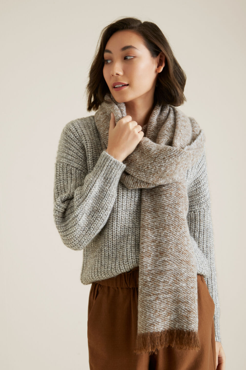 Boucle Knit Wrap  