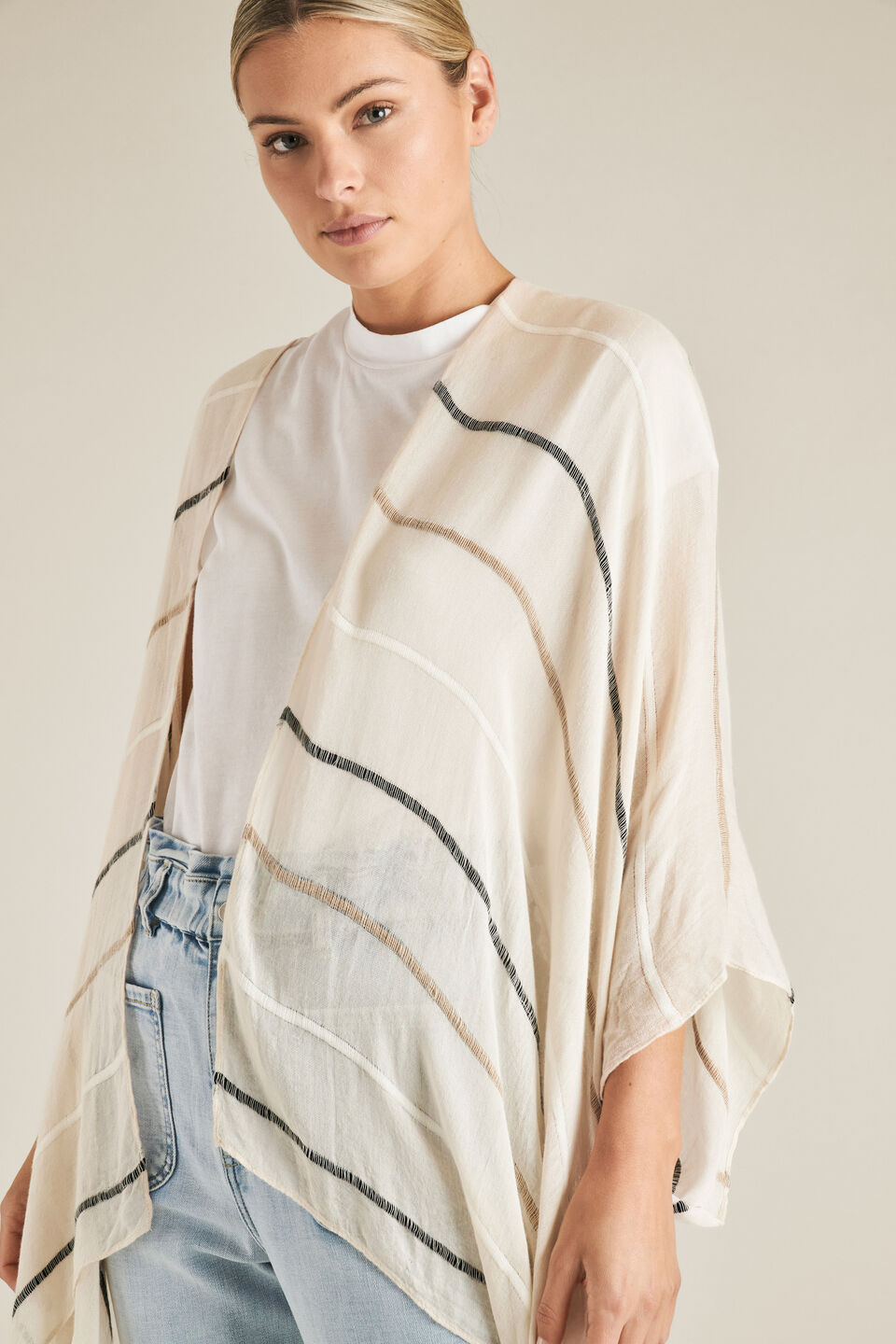 Stripe Poncho  