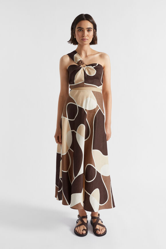 Abstract Midi Skirt  Woodland Abstract  hi-res