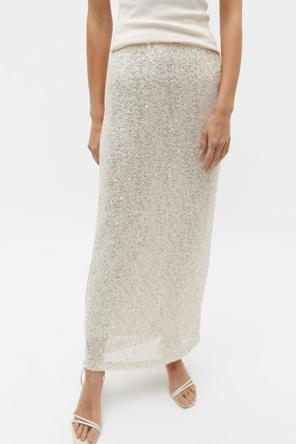 Sequin Mesh Skirt  Frappe  hi-res