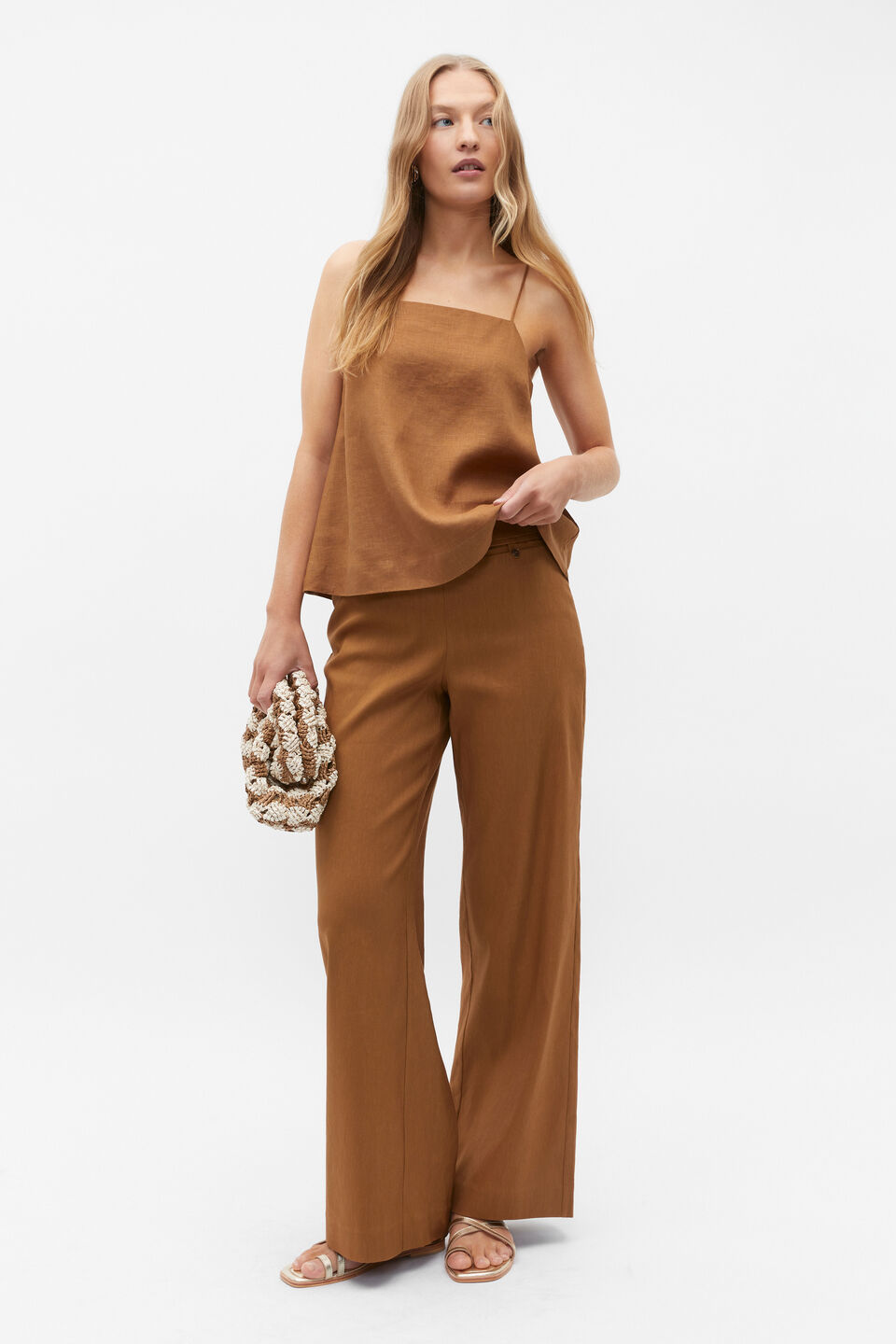 Core Linen Camisole  Cinnamon Spice