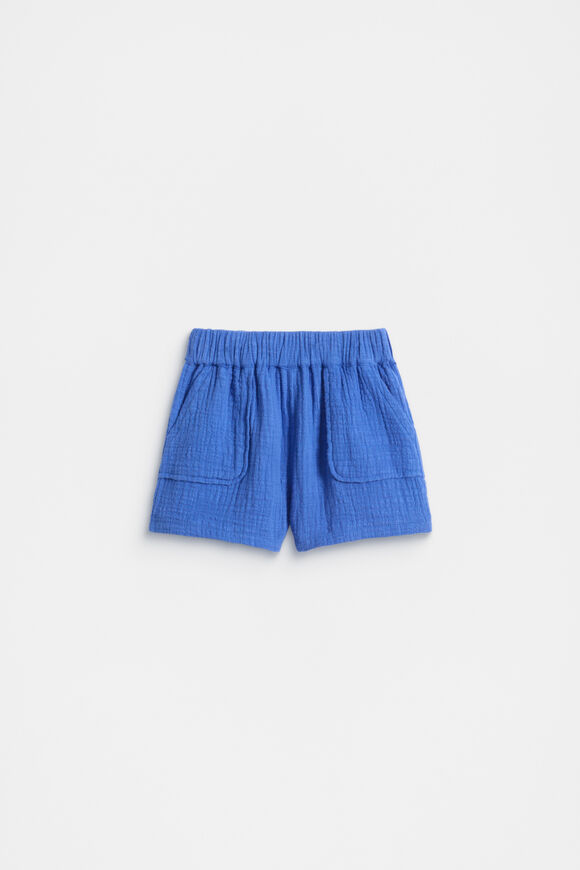 Pull On Texture Short  Azure Blue  hi-res