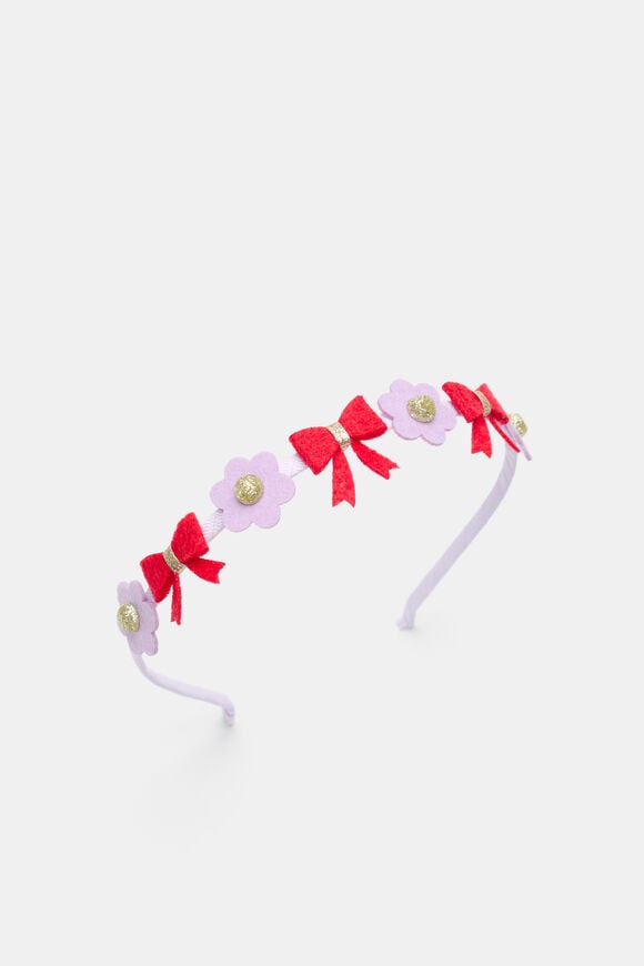 Felt Flower and Bows Headband  Multi  hi-res