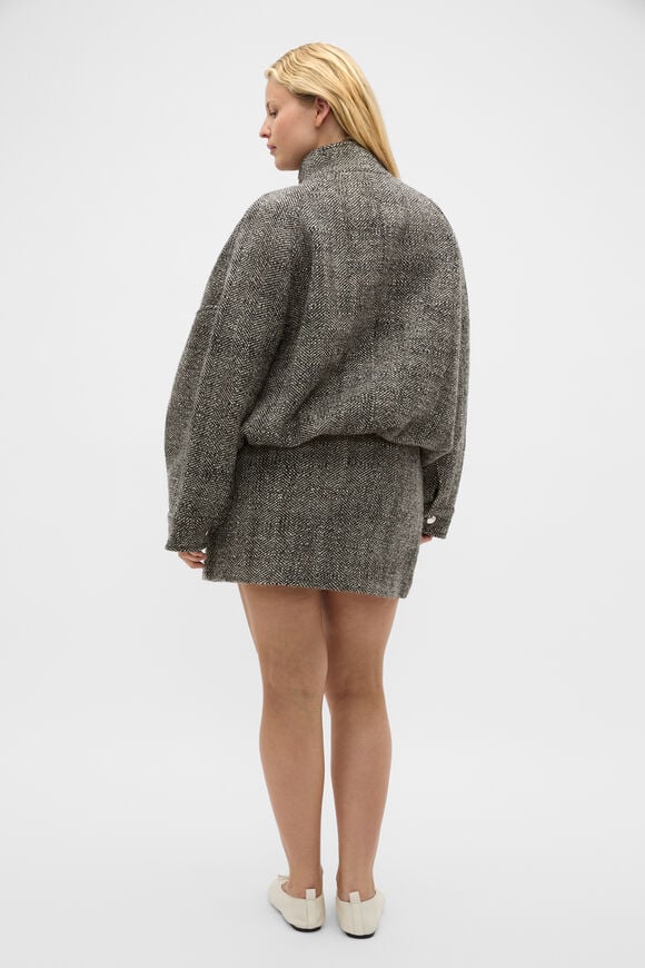 Textured Mini Skirt  Pale Slate Crossdye  hi-res