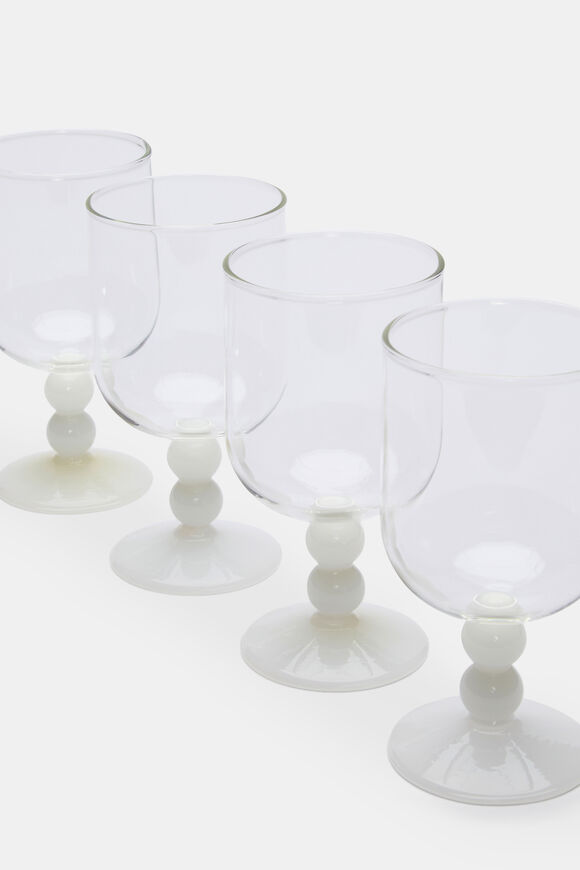 Aurora Wine Glass Set of 4  White  hi-res