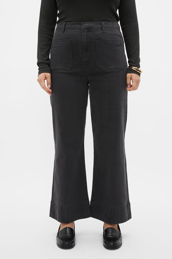 Core Wide Leg Pocket Jean  Charcoal Wash  hi-res