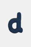 Blue Boucle Initial Cushion  D  hi-res