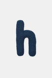Blue Boucle Initial Cushion  H  hi-res