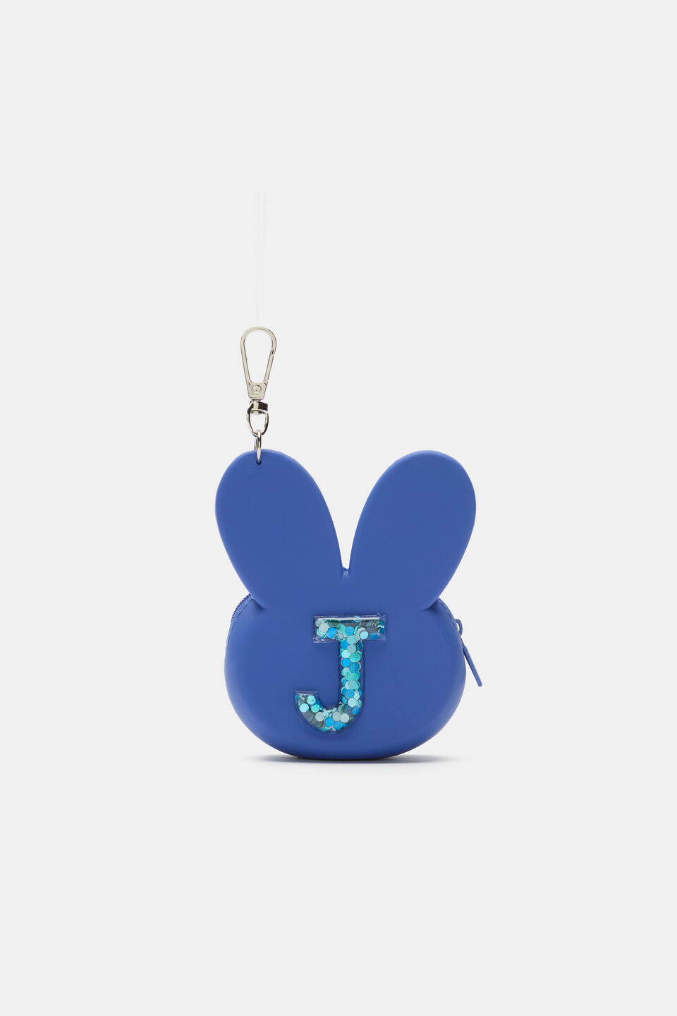 Bunny Silicone Initial Keyring  J