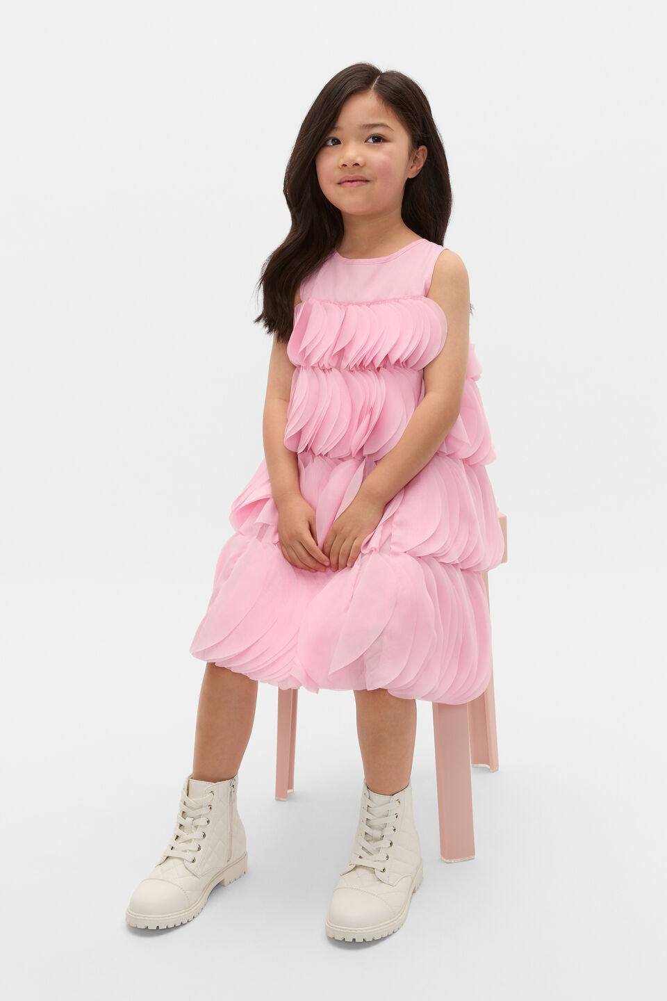 Tiered Tulle Dress  Rose Petal