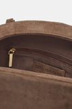 Suede Rounded Clutch  Cocoa Suede  hi-res