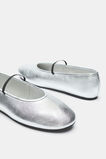 Ariel Ballet Flat  Silver  hi-res