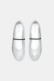 Ariel Ballet Flat  Silver  hi-res