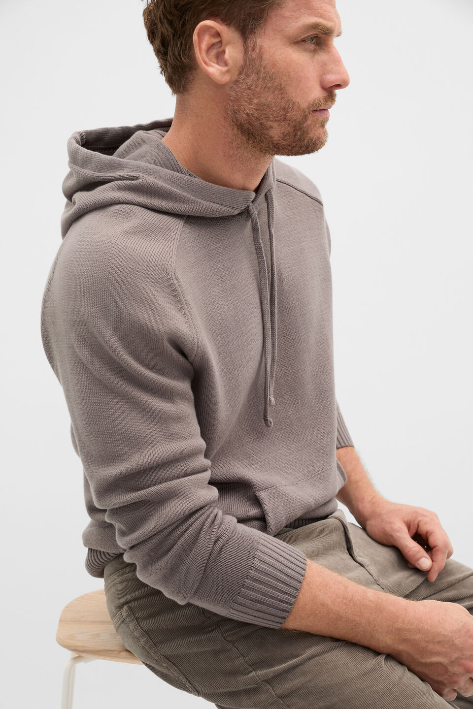 Cotton Hoodie  Taupe