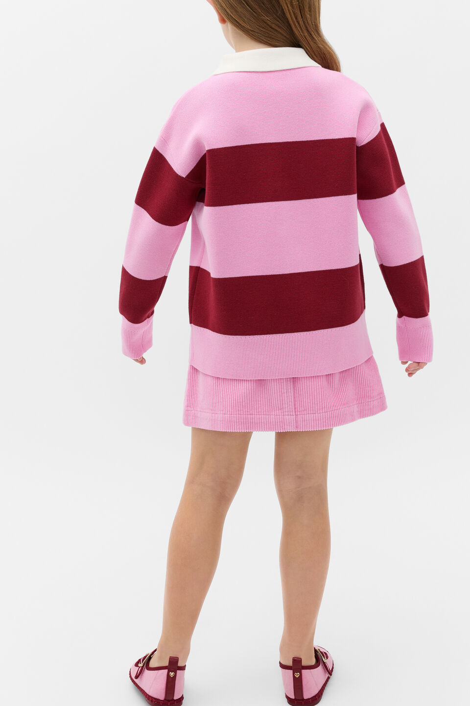 Knit Rugby  Dark Cherry