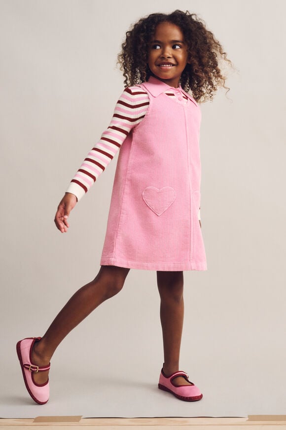 Heart Pocket Pinafore  Candy Pink  hi-res