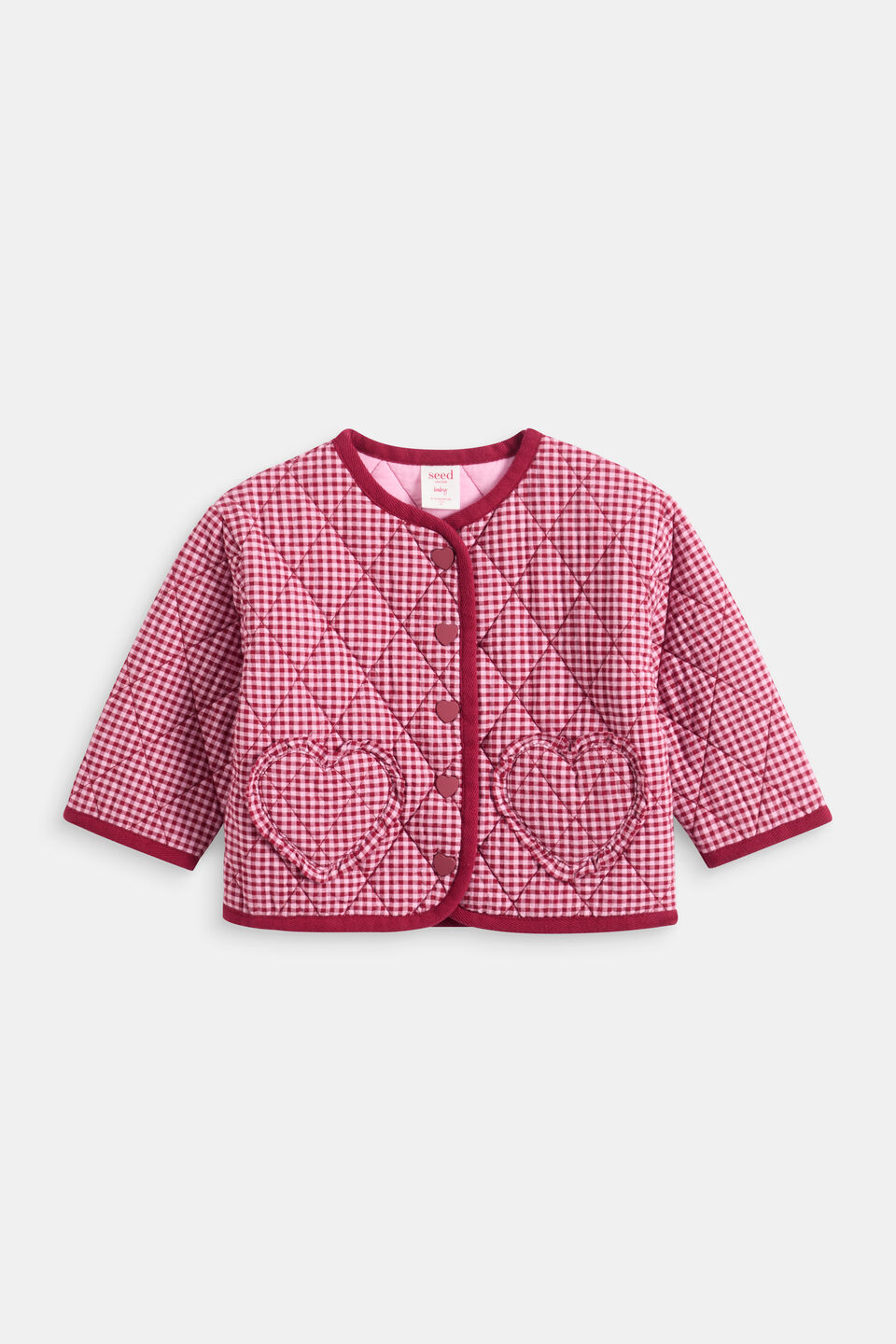 Gingham Jacket  Dark Cherry