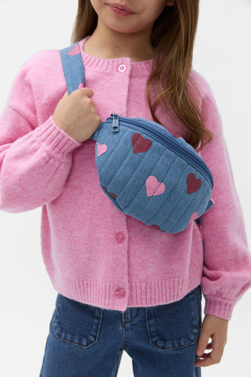 Heart Quilted Bumbag  Multi