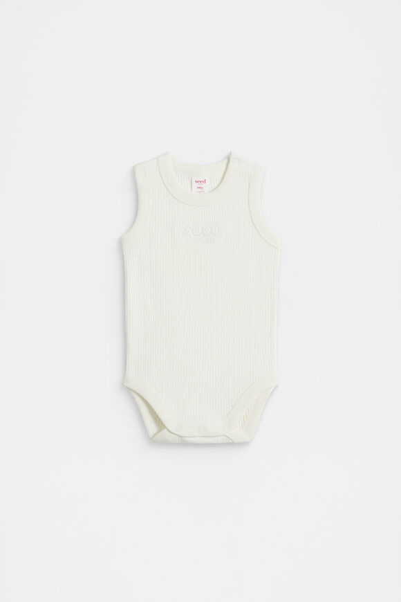 Logo Tank Bodysuit  Classic Cream  hi-res