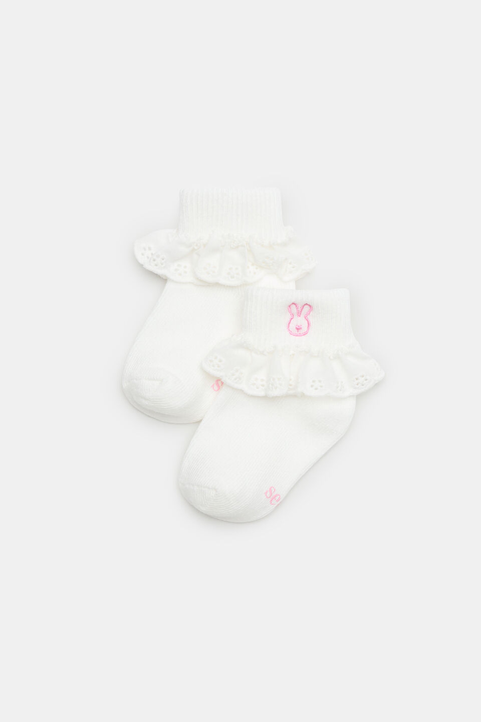 Bunny Frill Sock  Vanilla