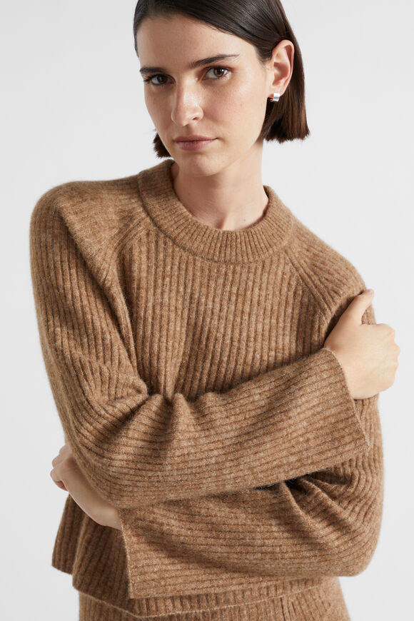 Rib Cosy Knit  Deep Chai Marle  hi-res