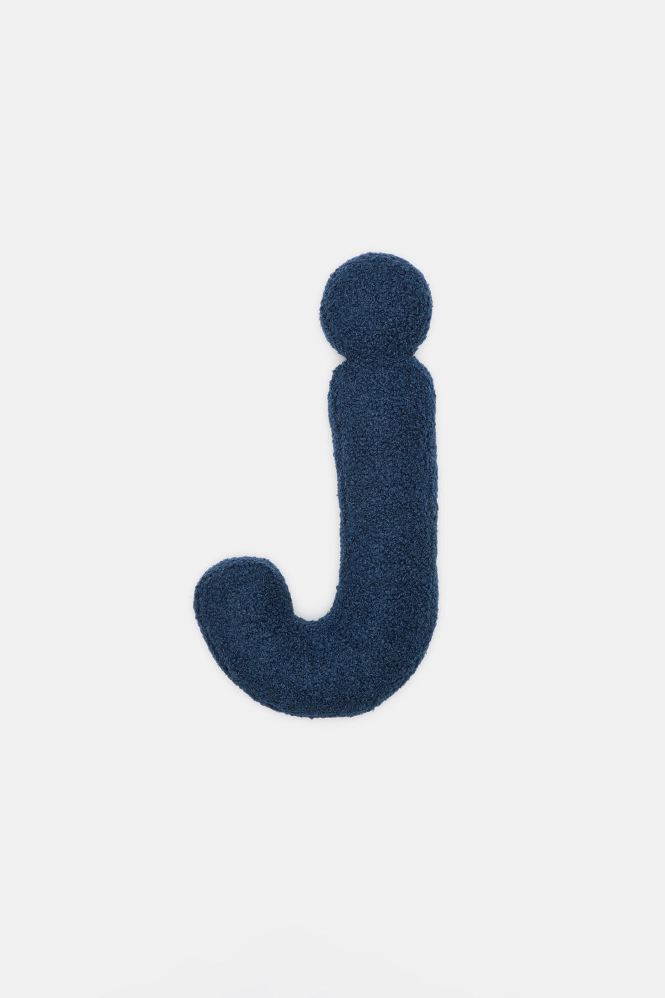 Blue Boucle Initial Cushion  J