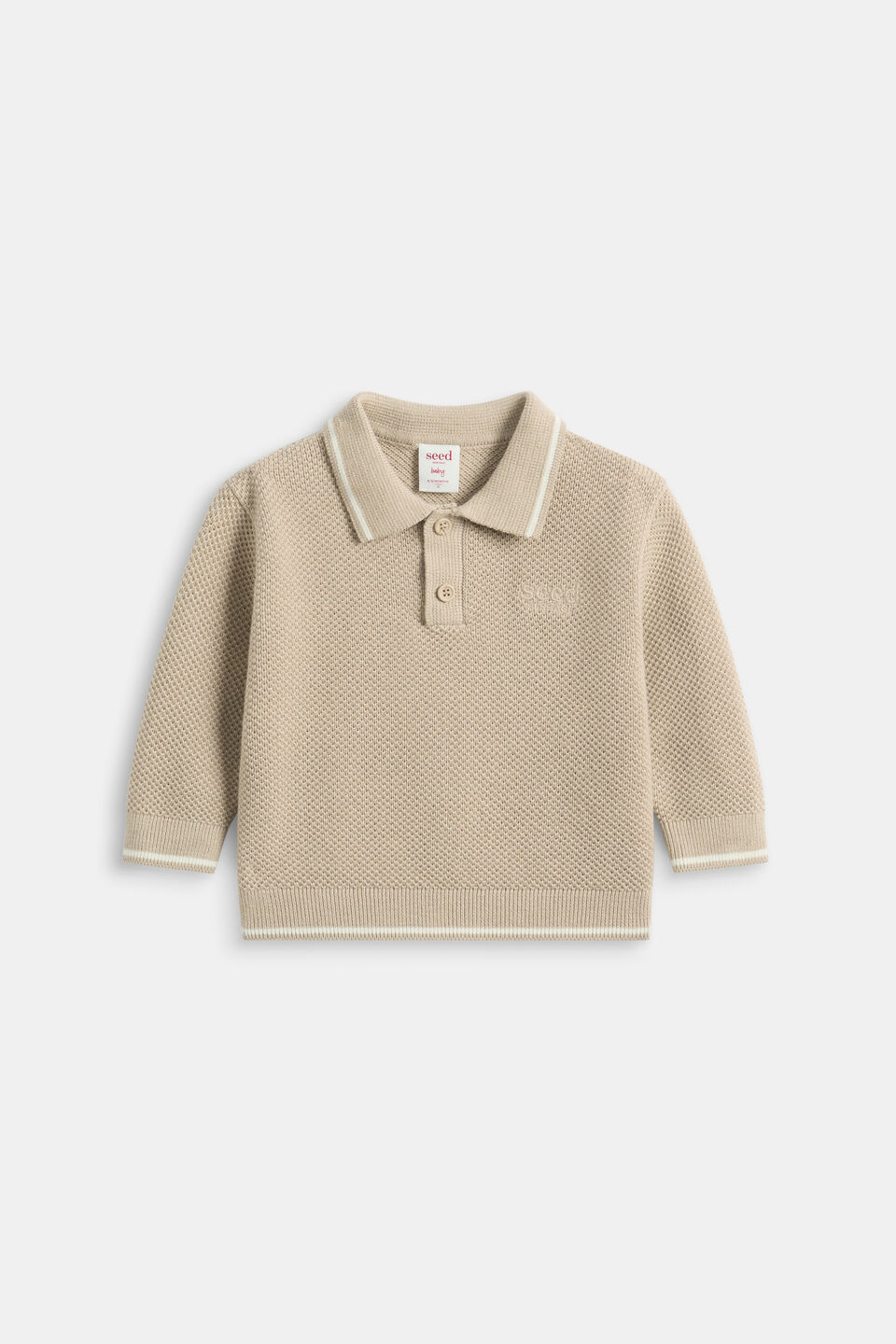 Essential Knit Polo  Milk Tea