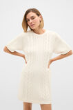Cotton Cable Knit Mini Dress  Coconut Cream  hi-res
