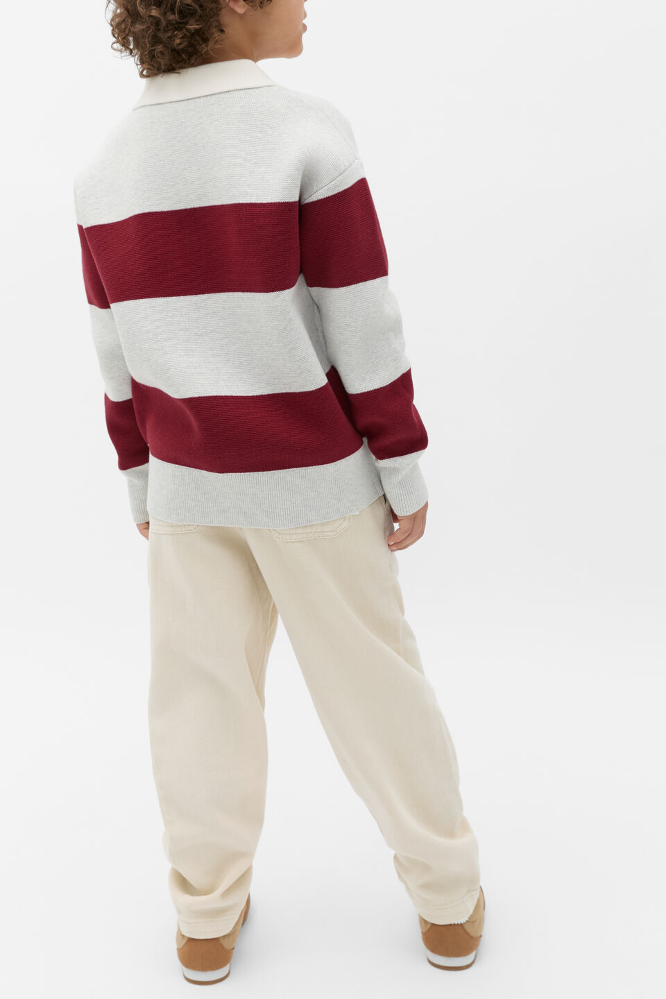 Knit Rugby  Dark Cherry