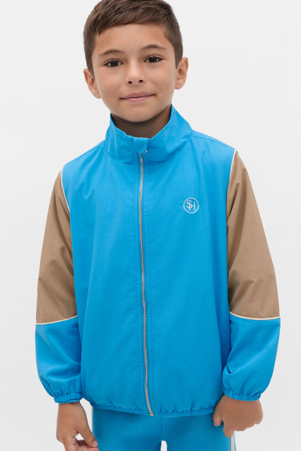 MD Colourblock Spray Jacket  Pacific Blue