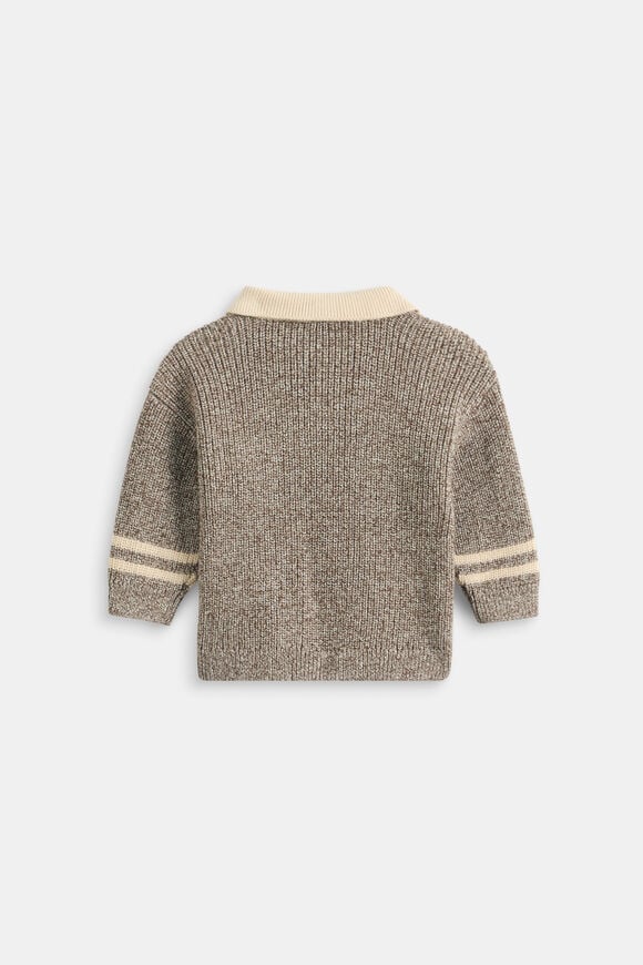 Sporty Knit Sweater  Cacao  hi-res